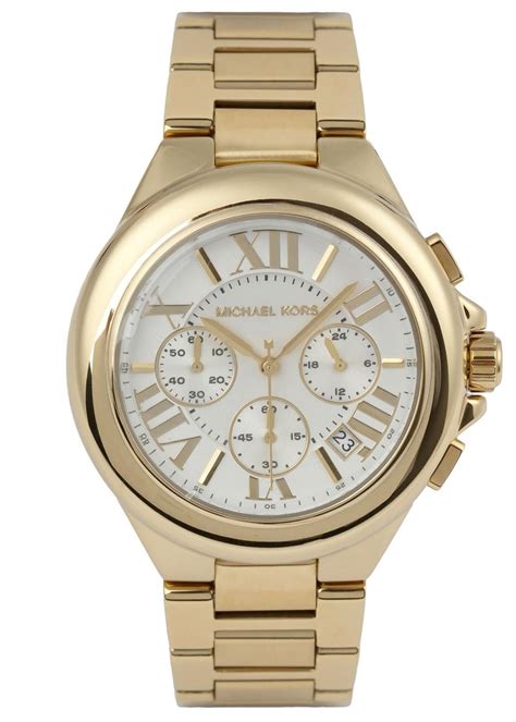 michael kors men's mk 8677 gold|Michael Kors gold tone watch.